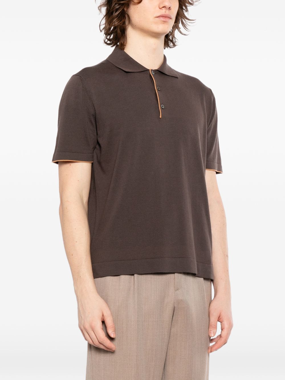 knitted polo shirt