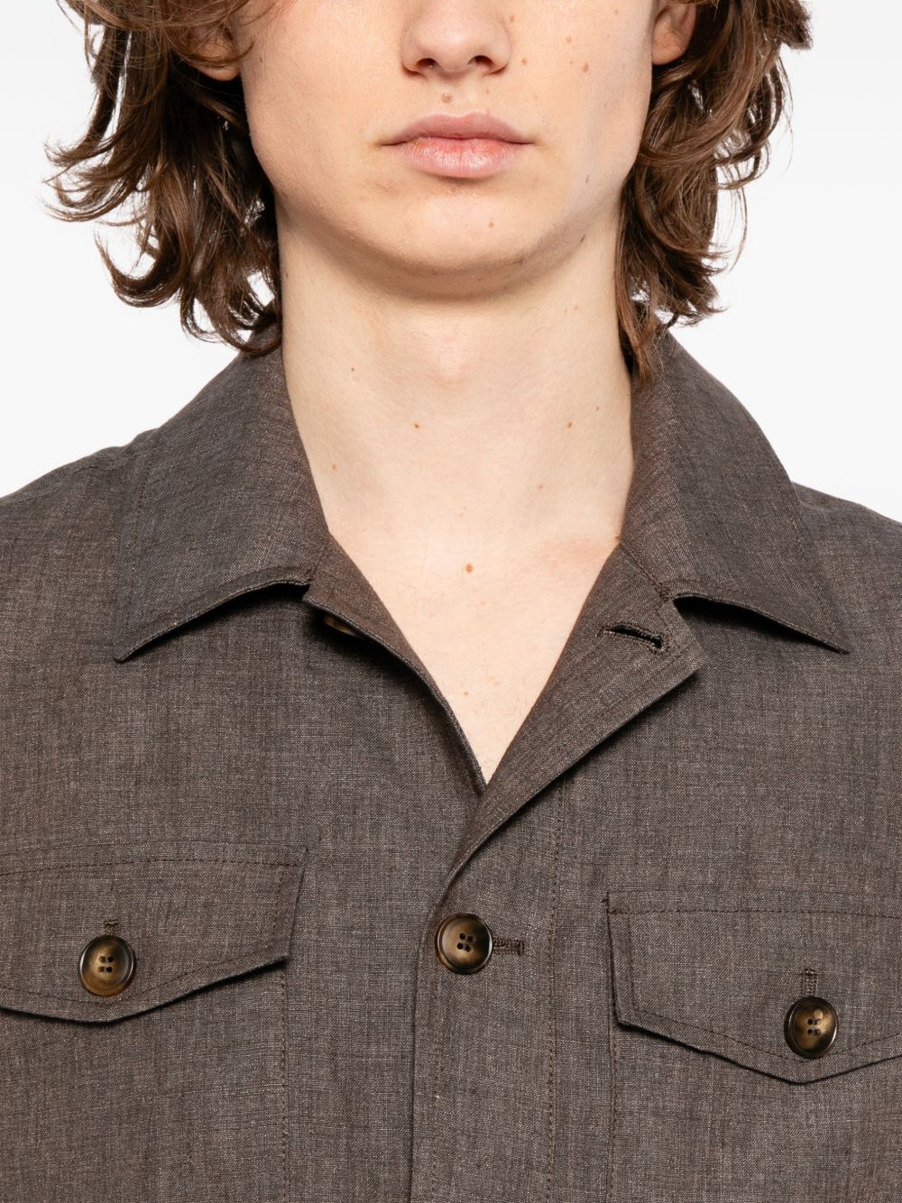 flap pockets shirt jacket