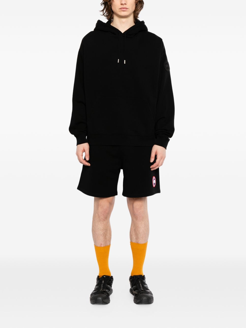 logo-patched track shorts