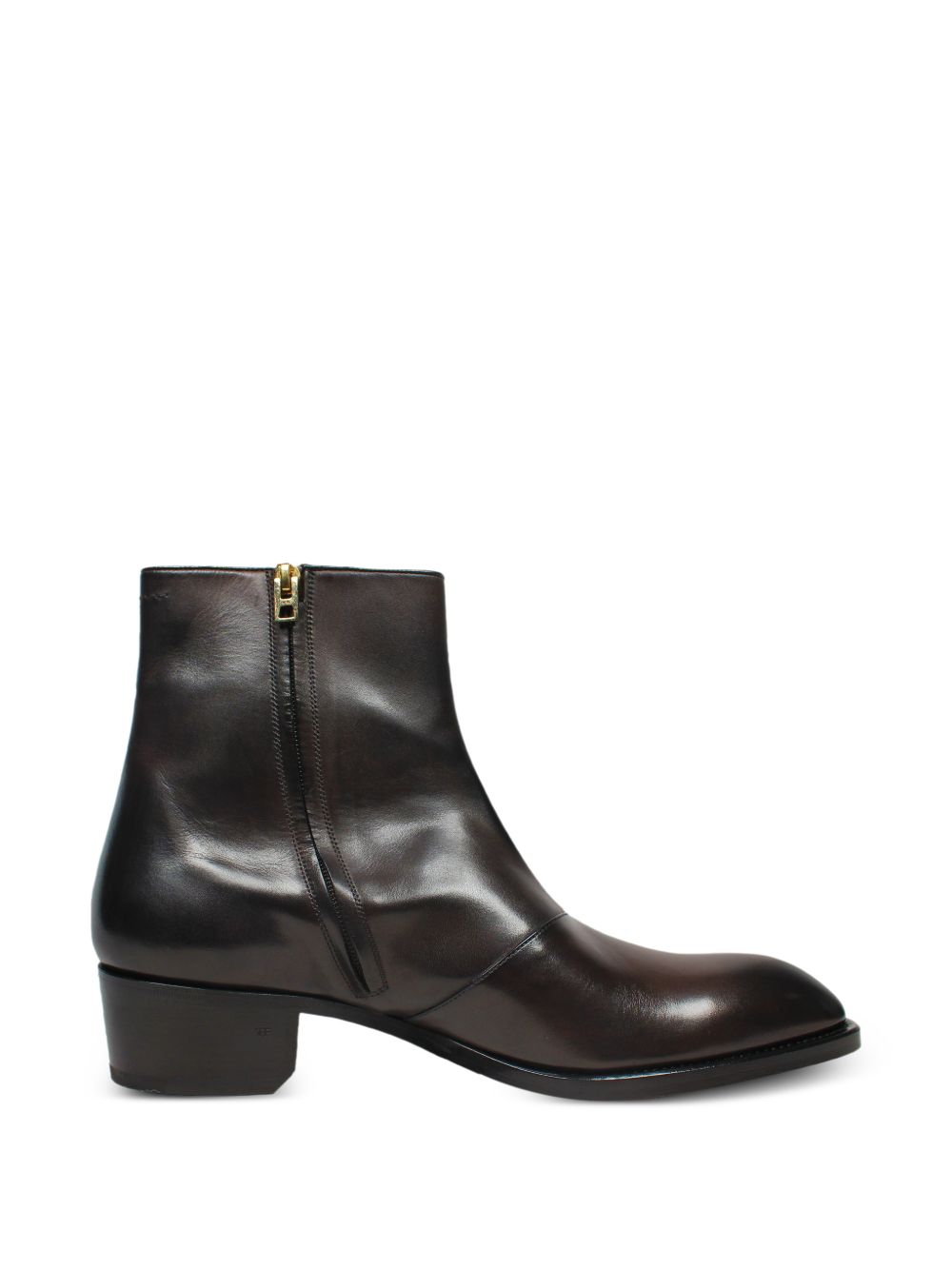 zip leather boots