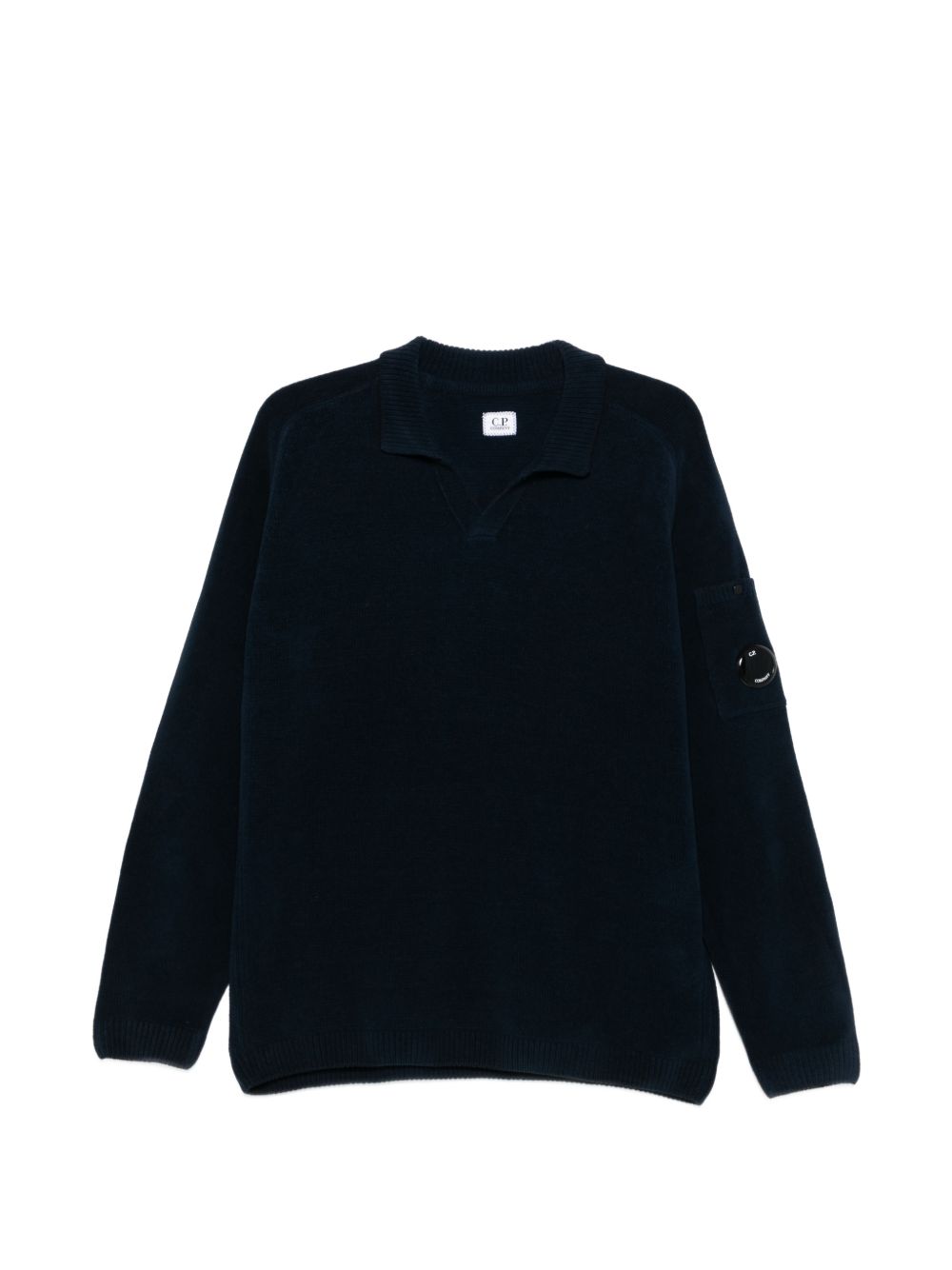 V-neck pocket-sleeve sweater