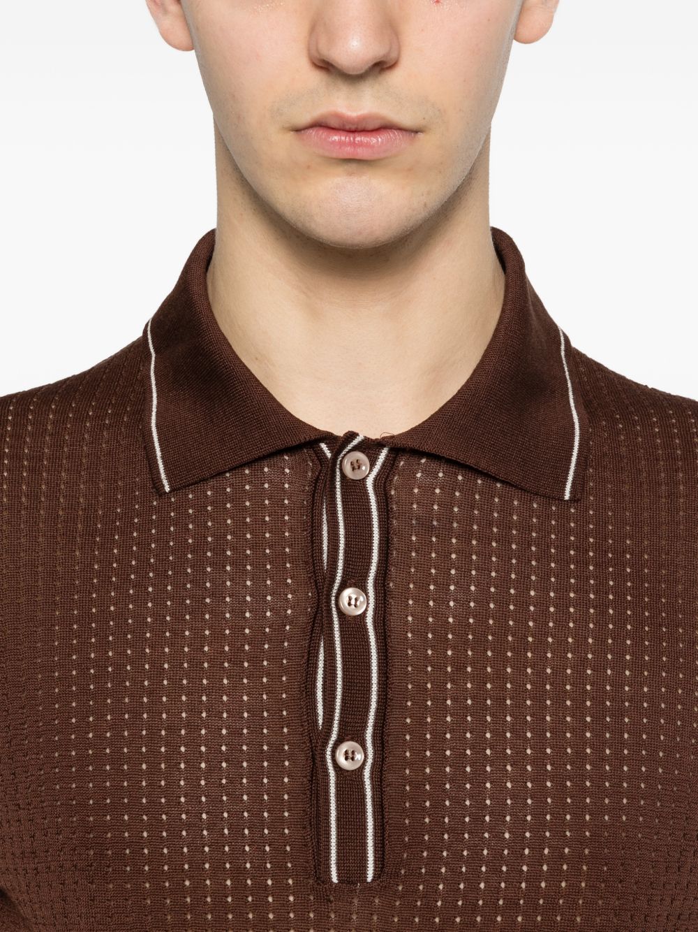 buttoned polo shirt