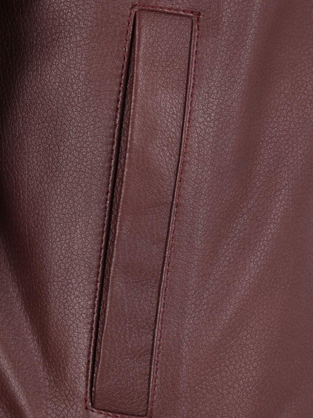 zip-up leather jacket