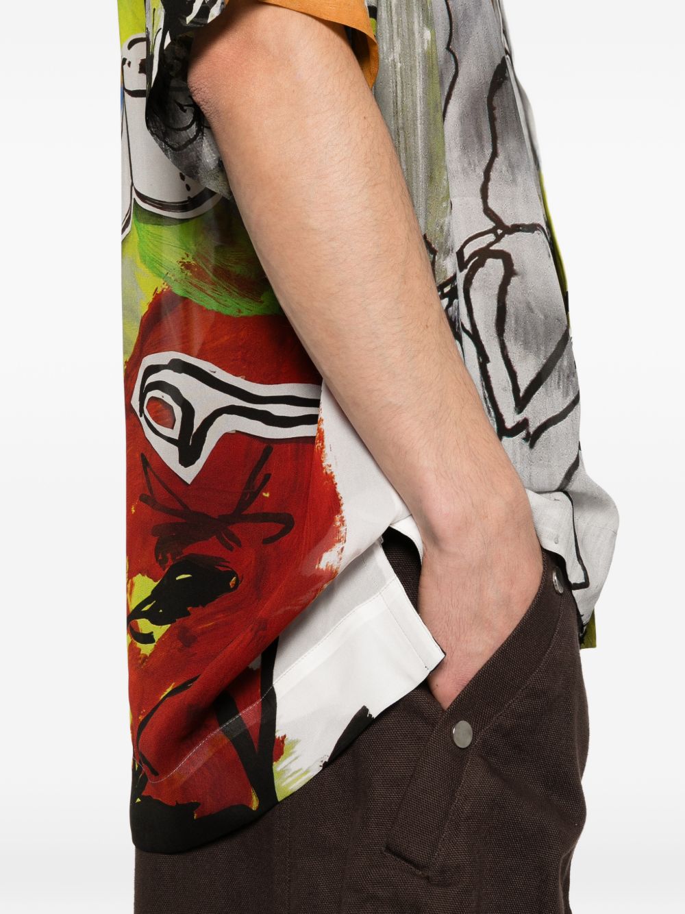 printed camp shirt