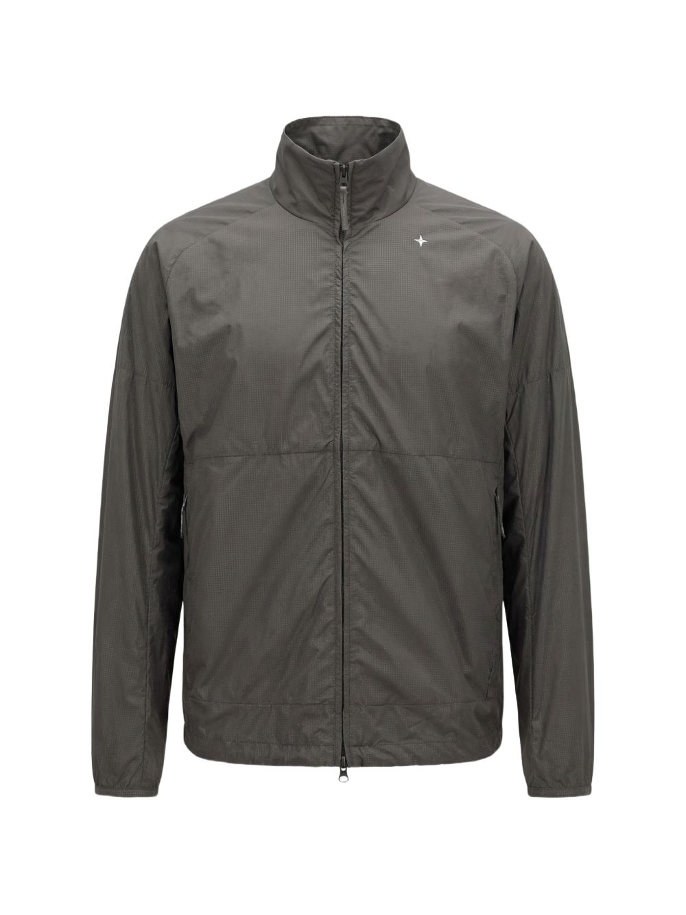 textured zip jacket