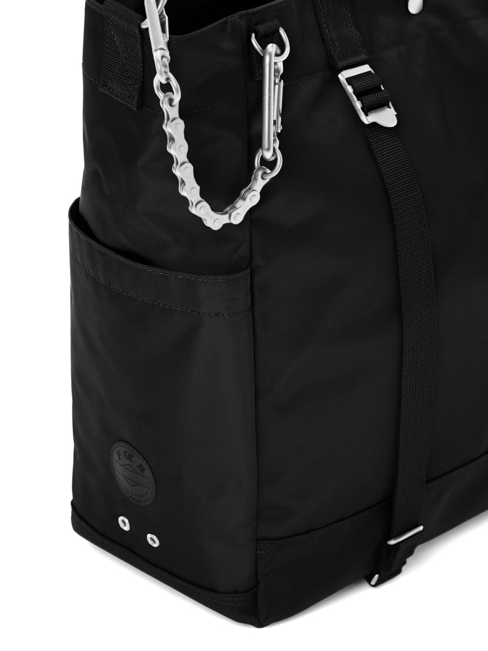 large chain-detail tote bag