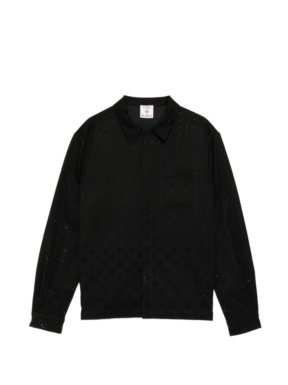 crystal embellishment shirt
