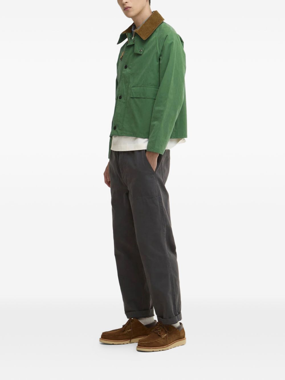 Spey corduroy-collar pocket jacket