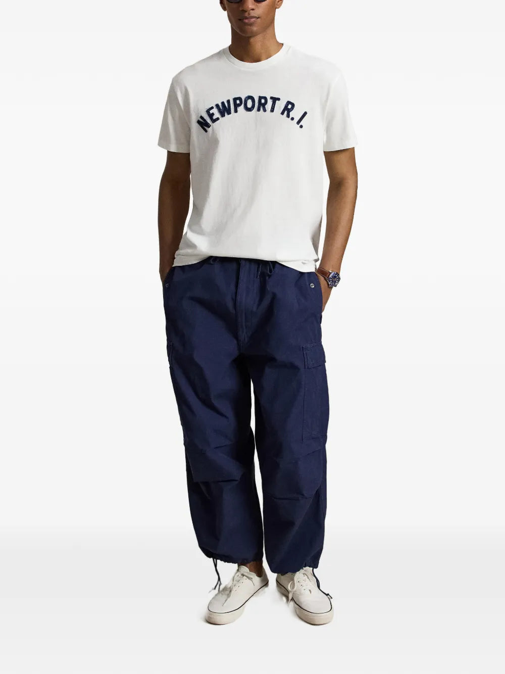 graphic-appliqué T-shirt