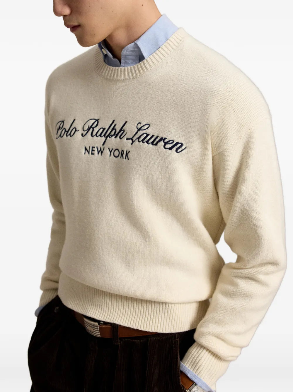logo-embroidered crew-neck sweater
