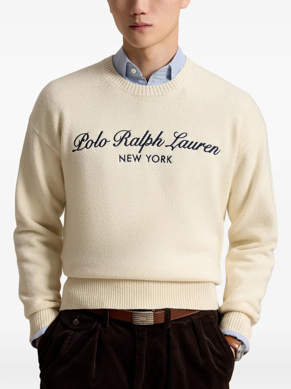 logo-embroidered crew-neck sweater