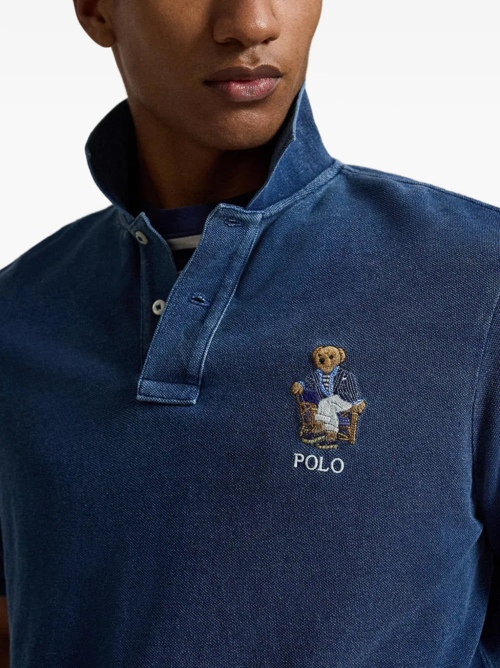 Polo Bear mesh polo shirt