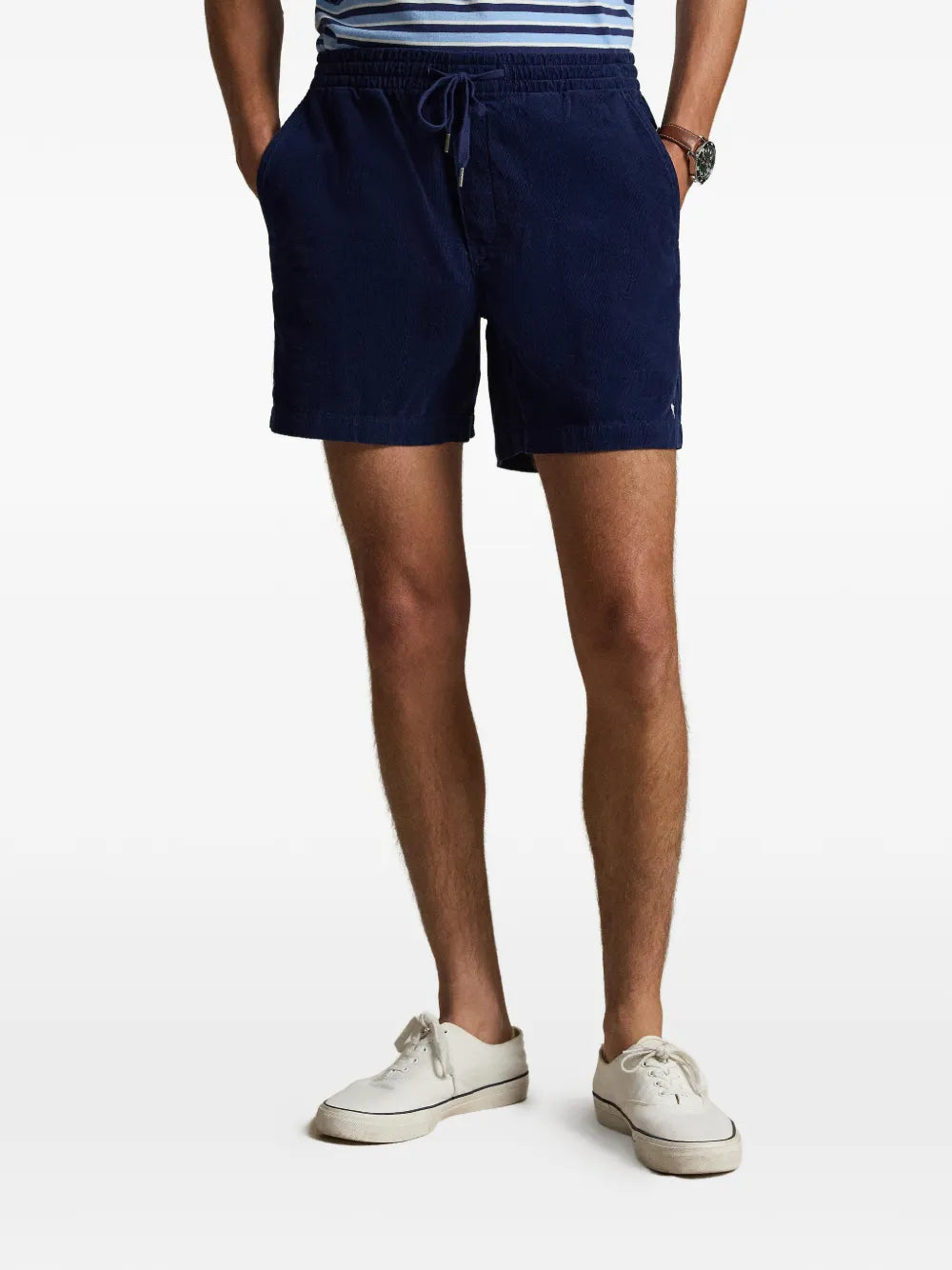 logo-embroidered short
