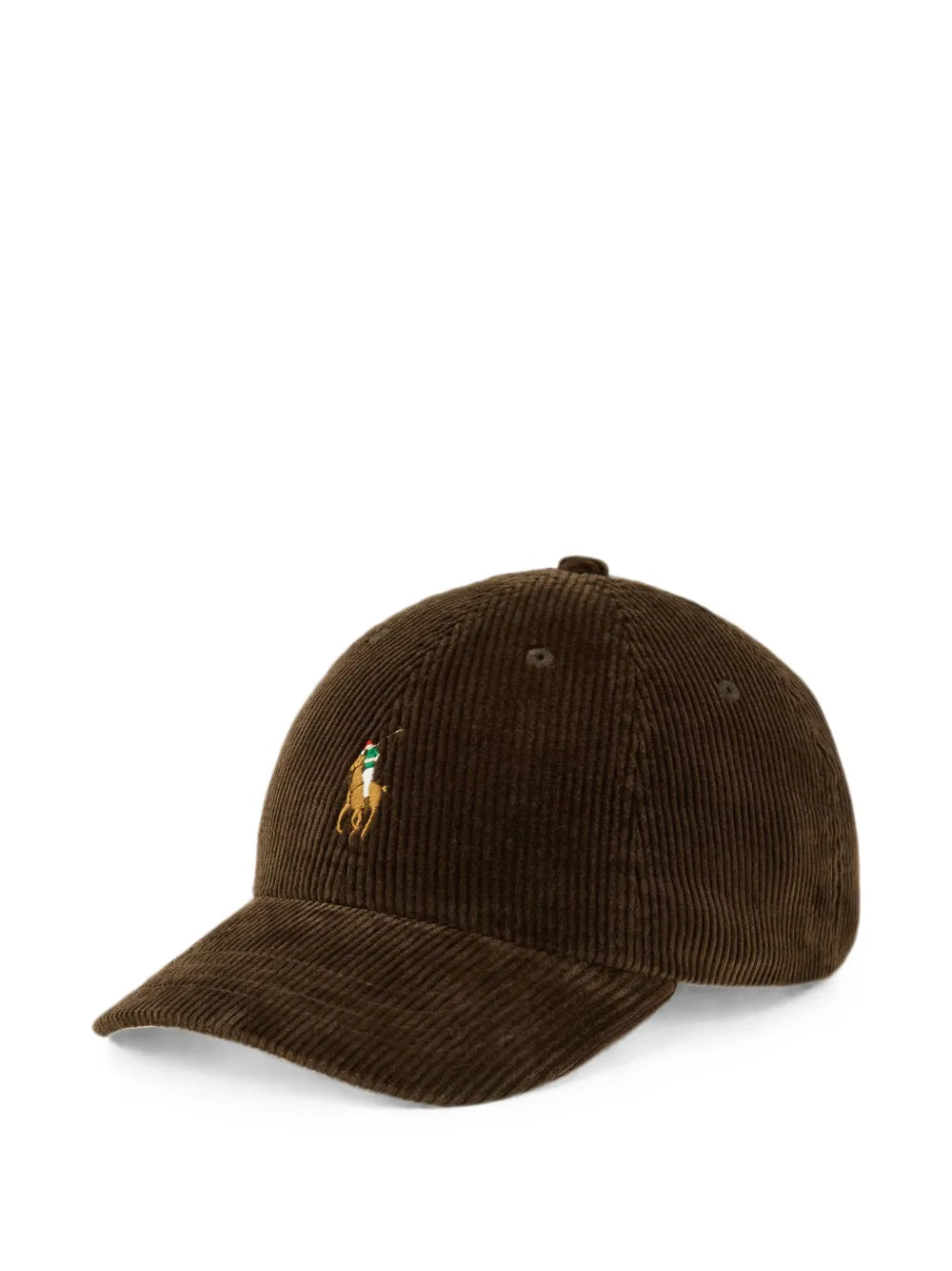 corduroy logo-embroidered cap