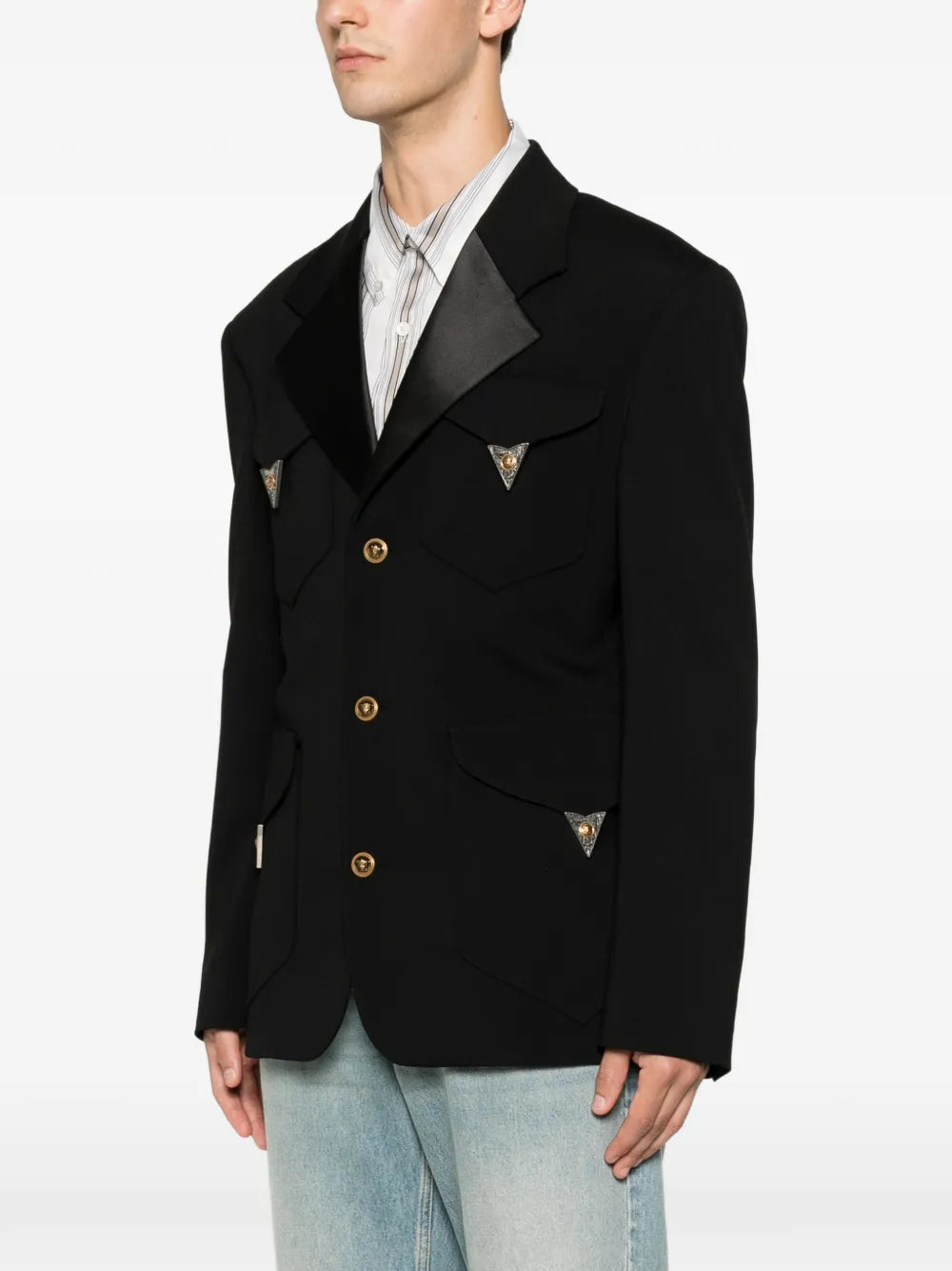 stretch wool blazer
