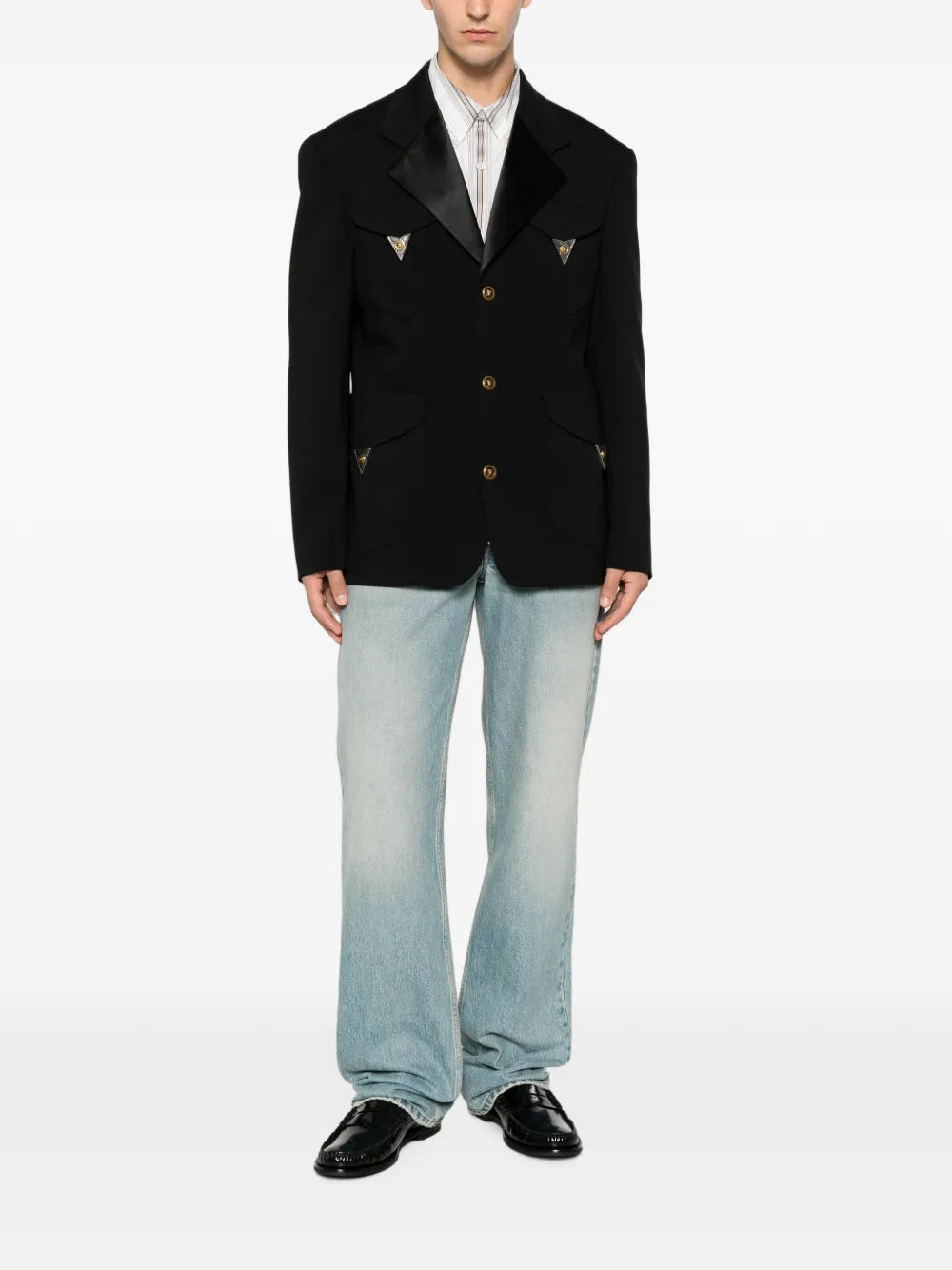 stretch wool blazer
