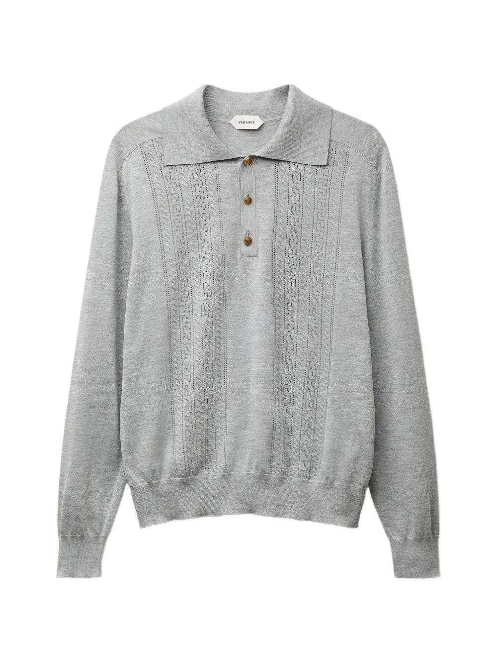 silk-cotton knit polo