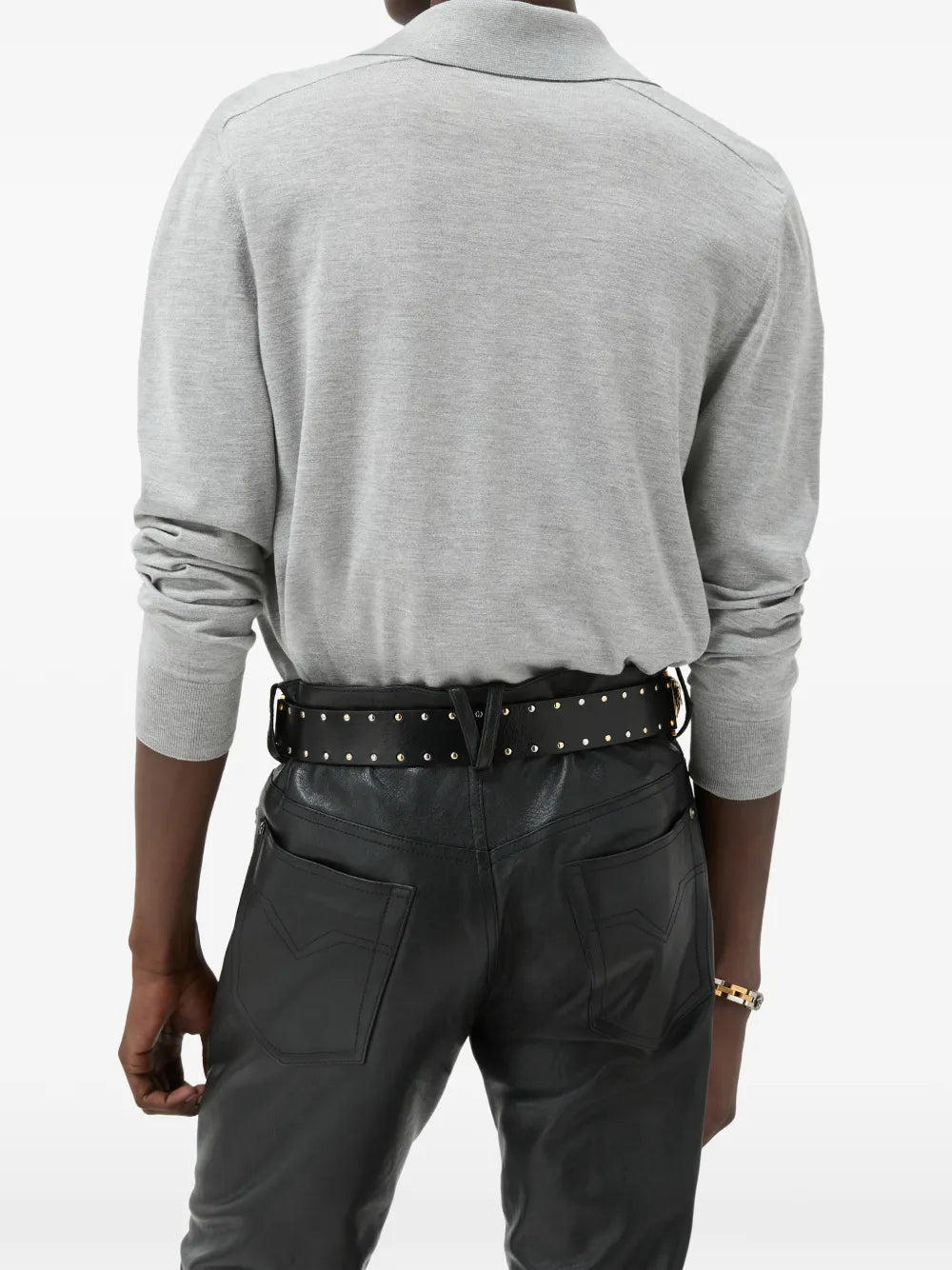 silk-cotton knit polo