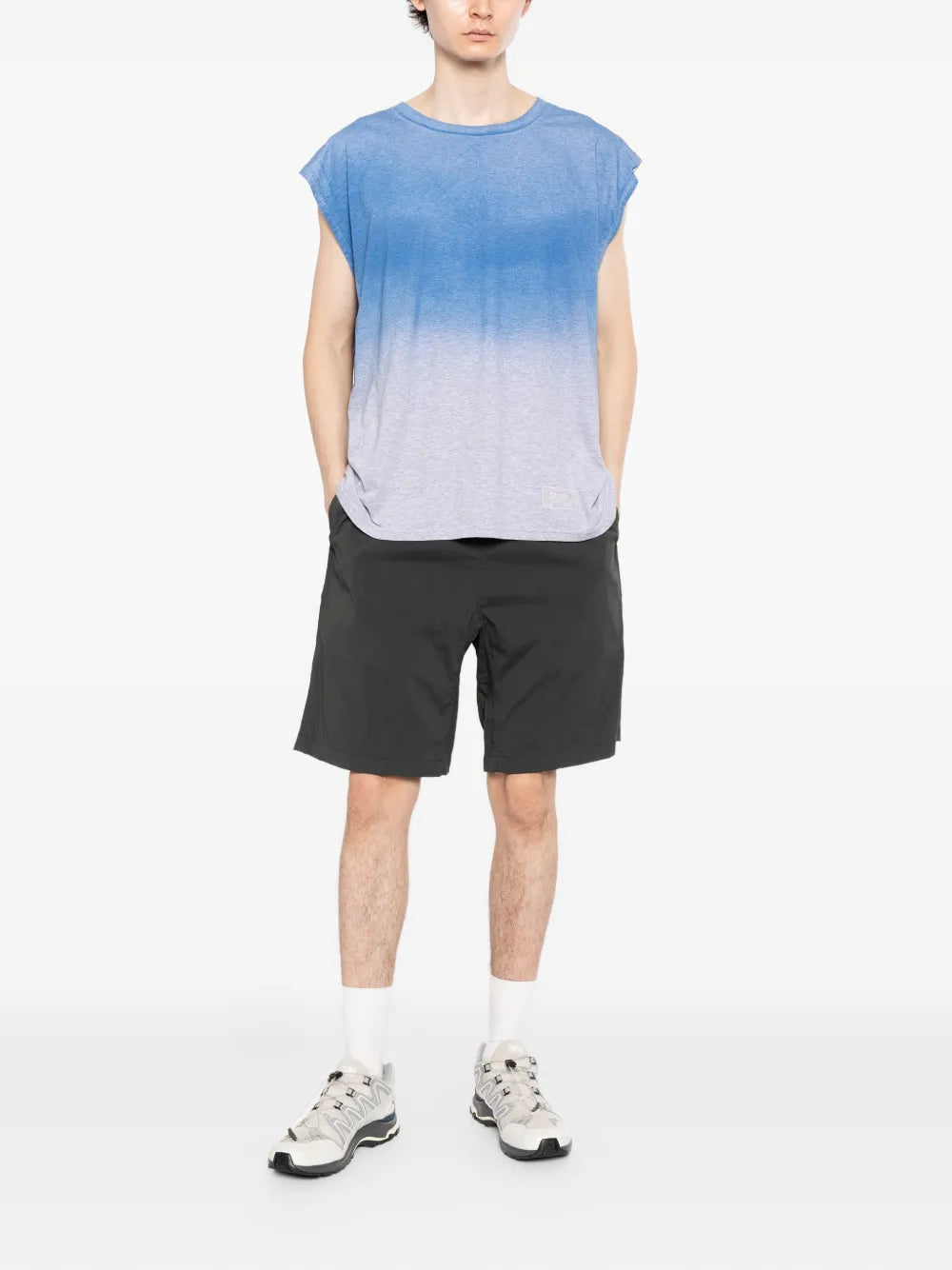 ombré-effect sleeveless T-shirt