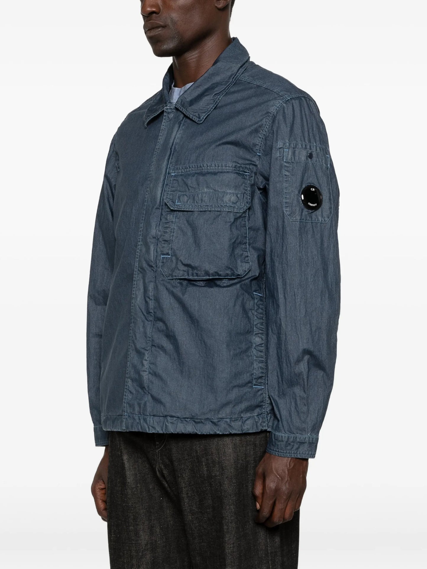 Lens-Detail Chest-Pocket Jacket