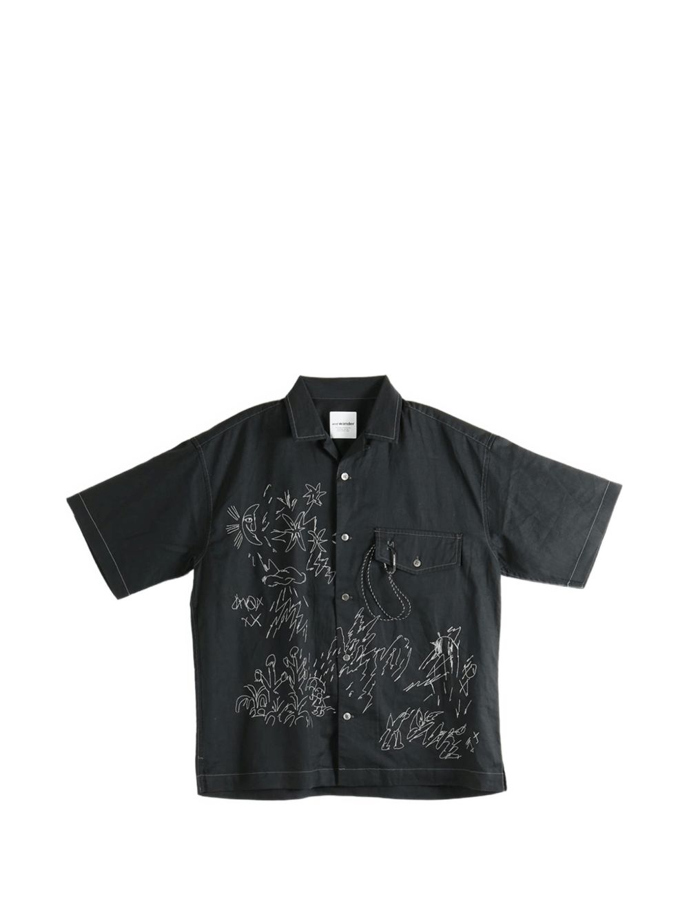 embroidered short-sleeve shirt