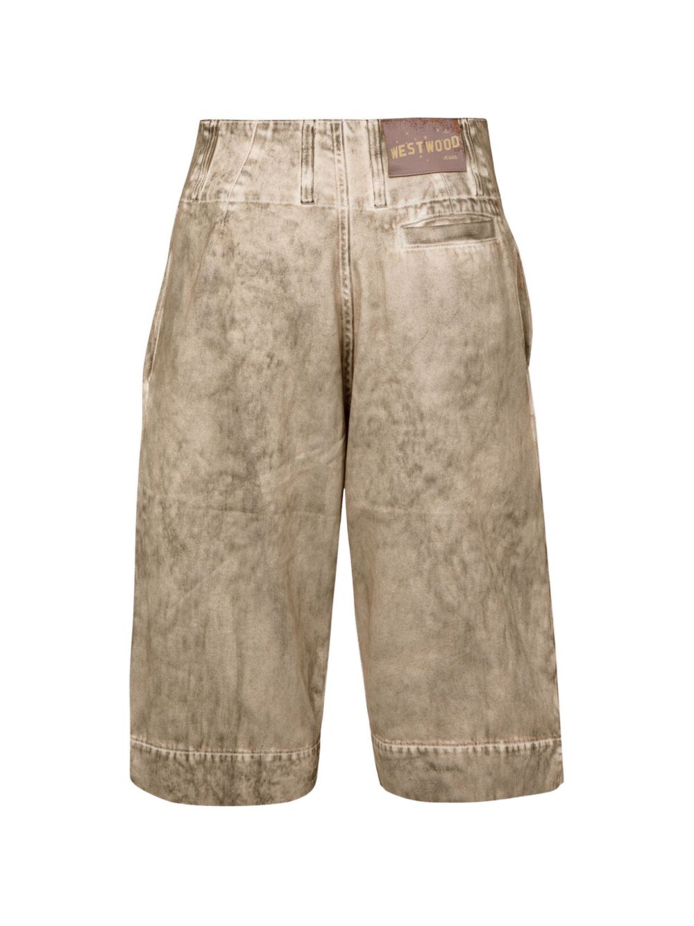 Inferno washed asymmetric shorts