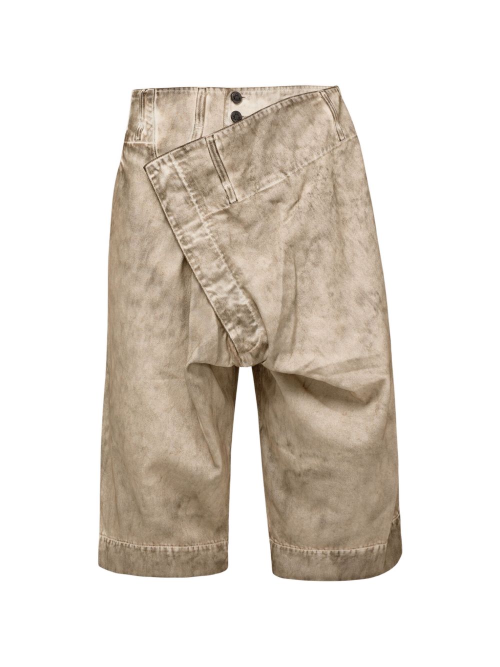 Inferno washed asymmetric shorts