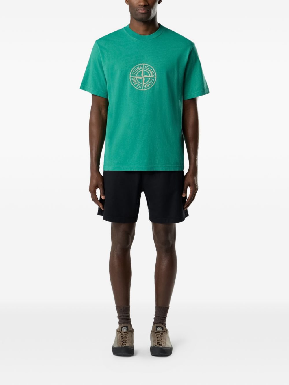 logo patch shorts