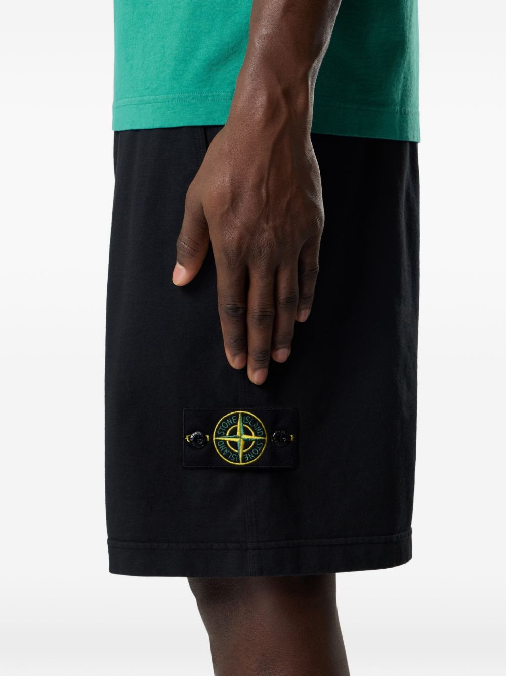 logo patch shorts