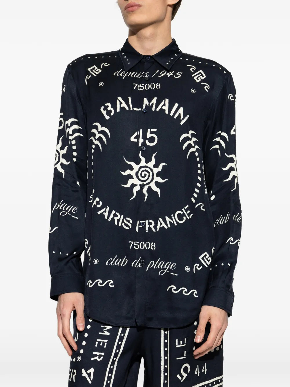 logo-print long-sleeve shirt