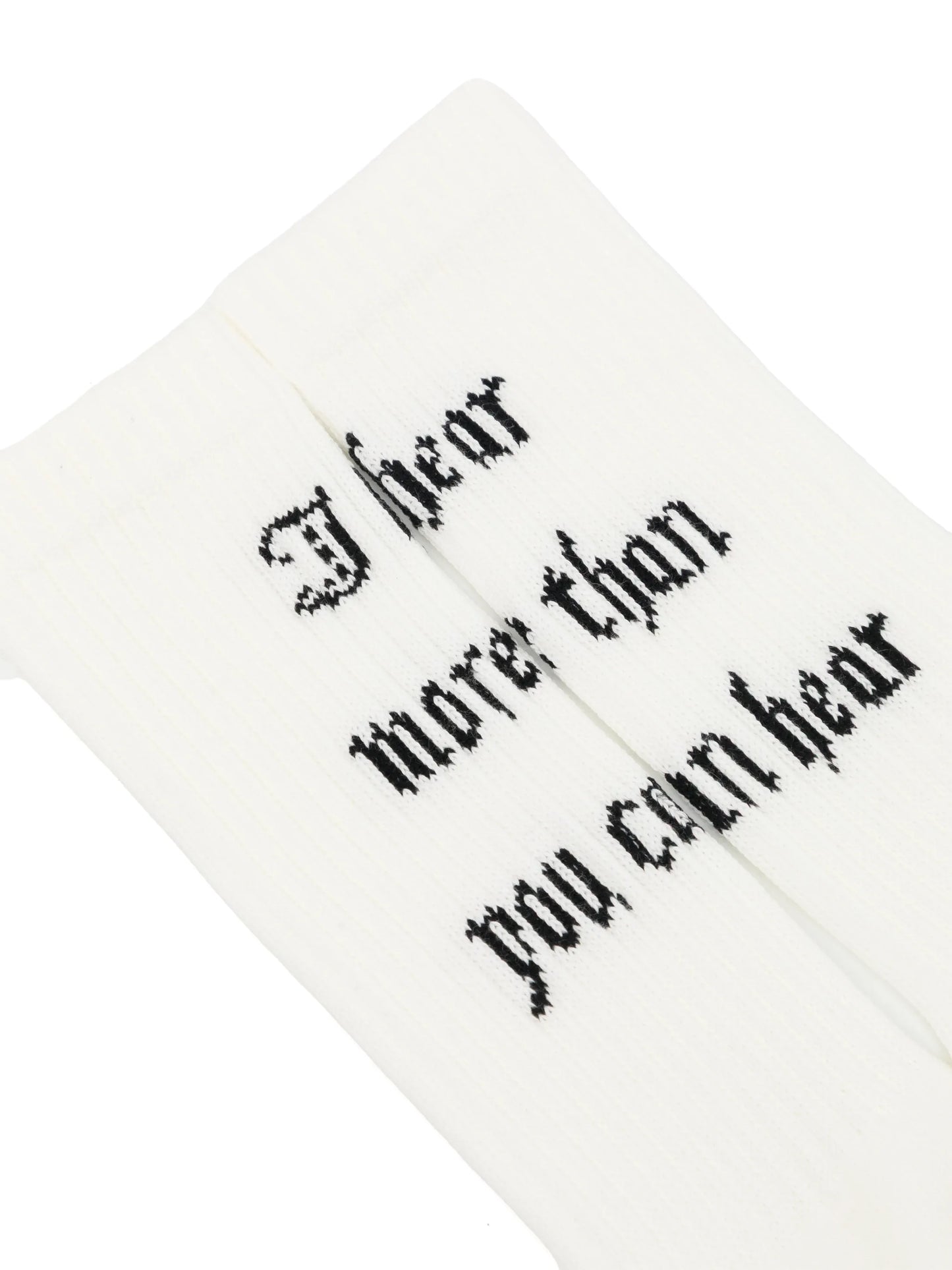 Slogan-Print Socks