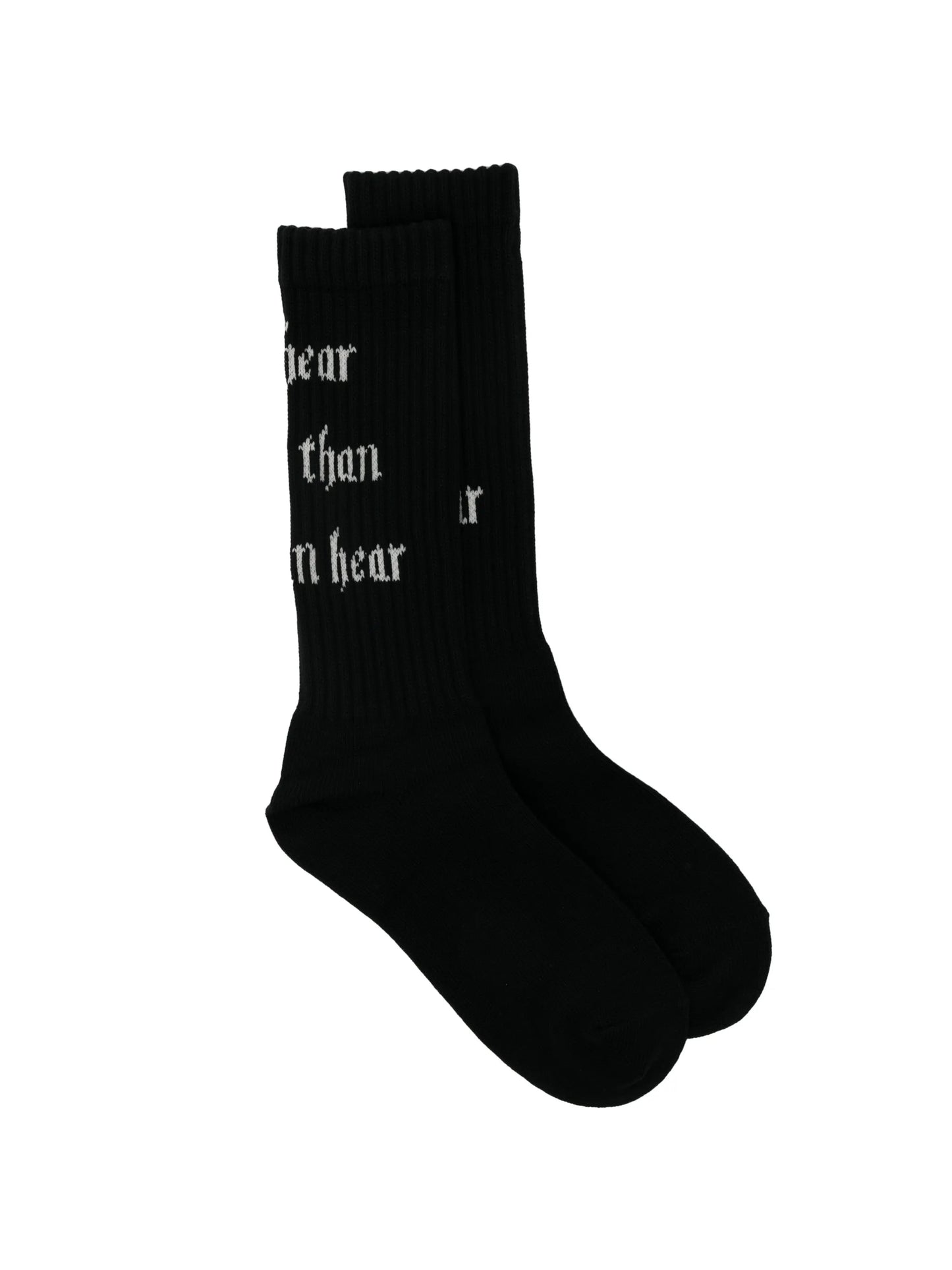 Slogan-Print Socks
