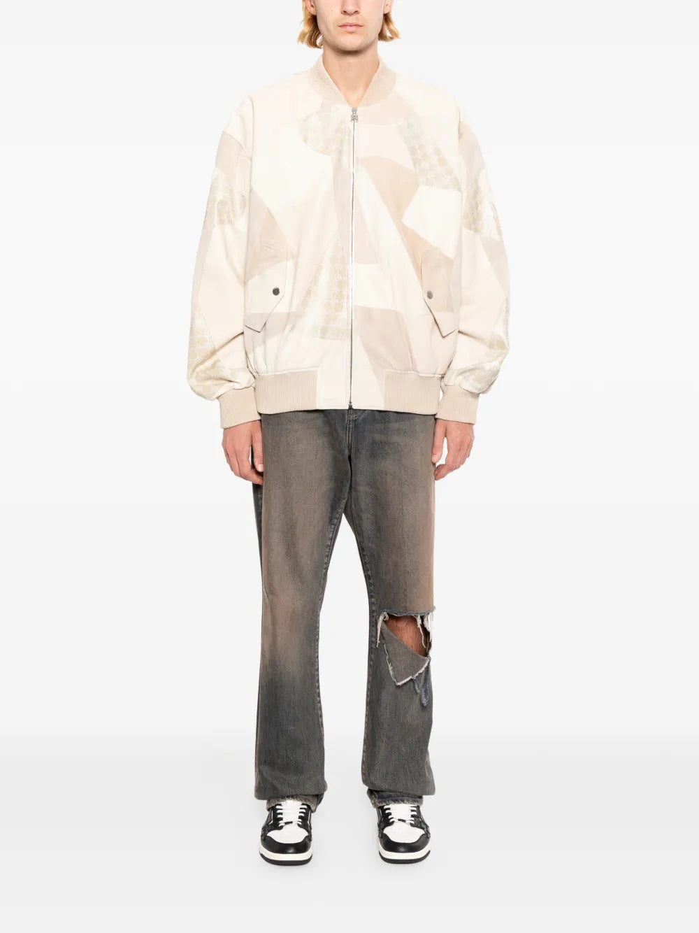 patchwork bomber jacket
