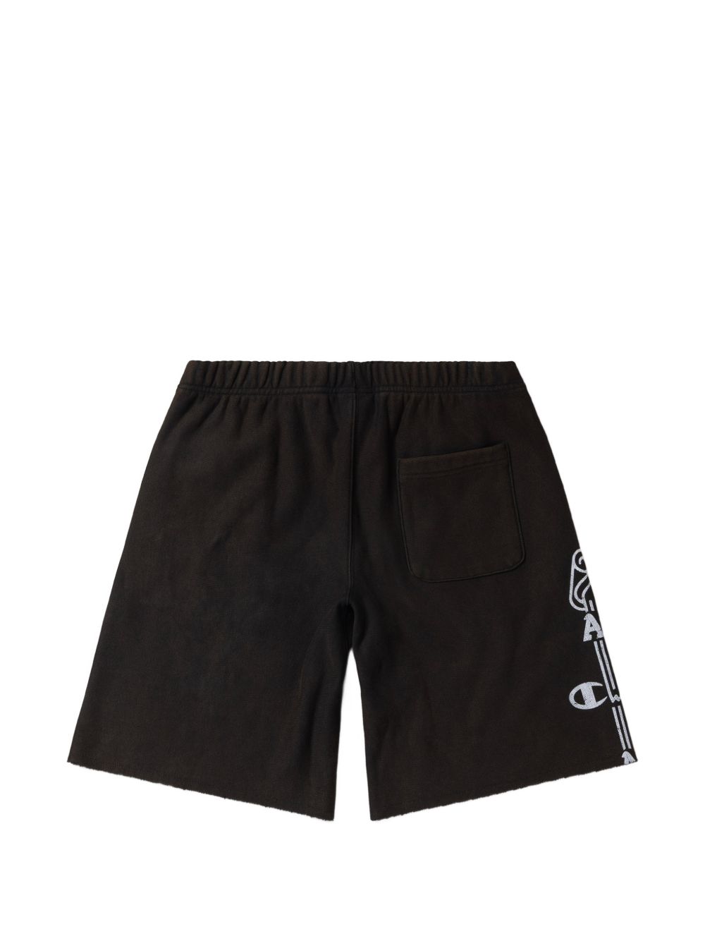 x Aries logo-print raw-cut shorts