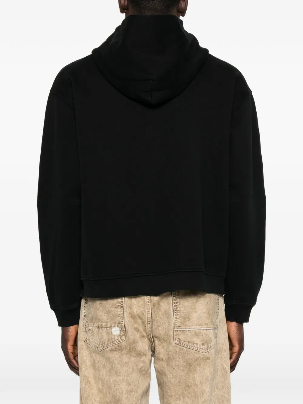 stud-embellished zip-up hoodie
