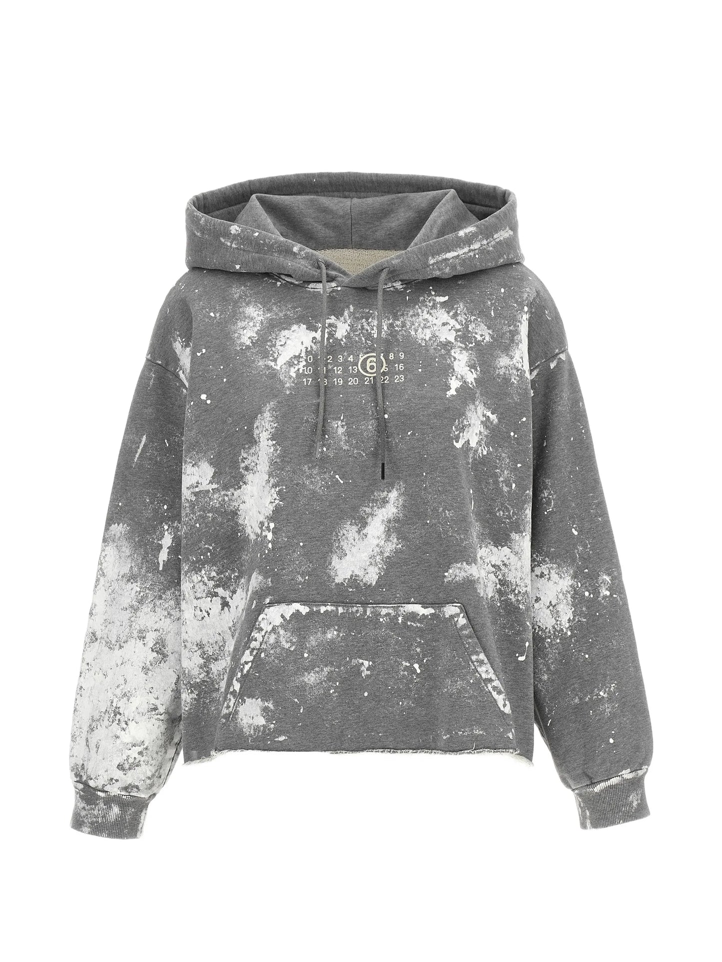 Numeric Signature Paint-Splatter Hoodie