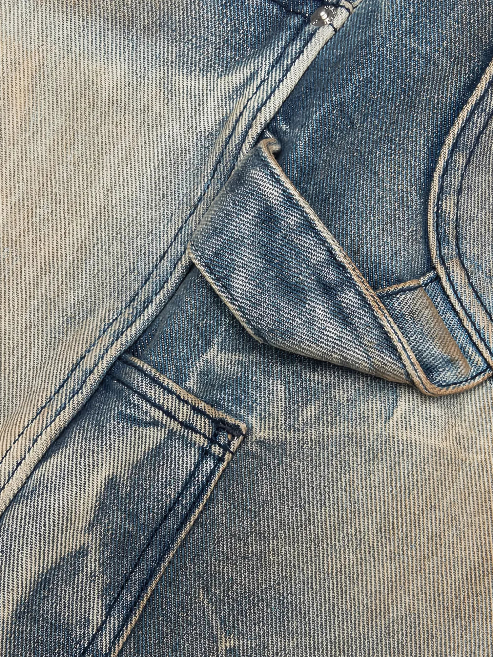 panelled frayed-hem shorts