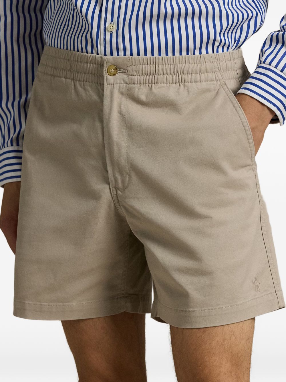 logo-embroidered elasticated-waist shorts