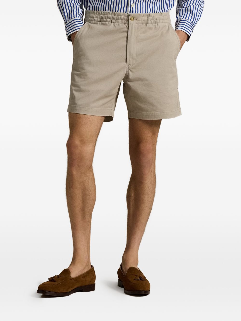 logo-embroidered elasticated-waist shorts