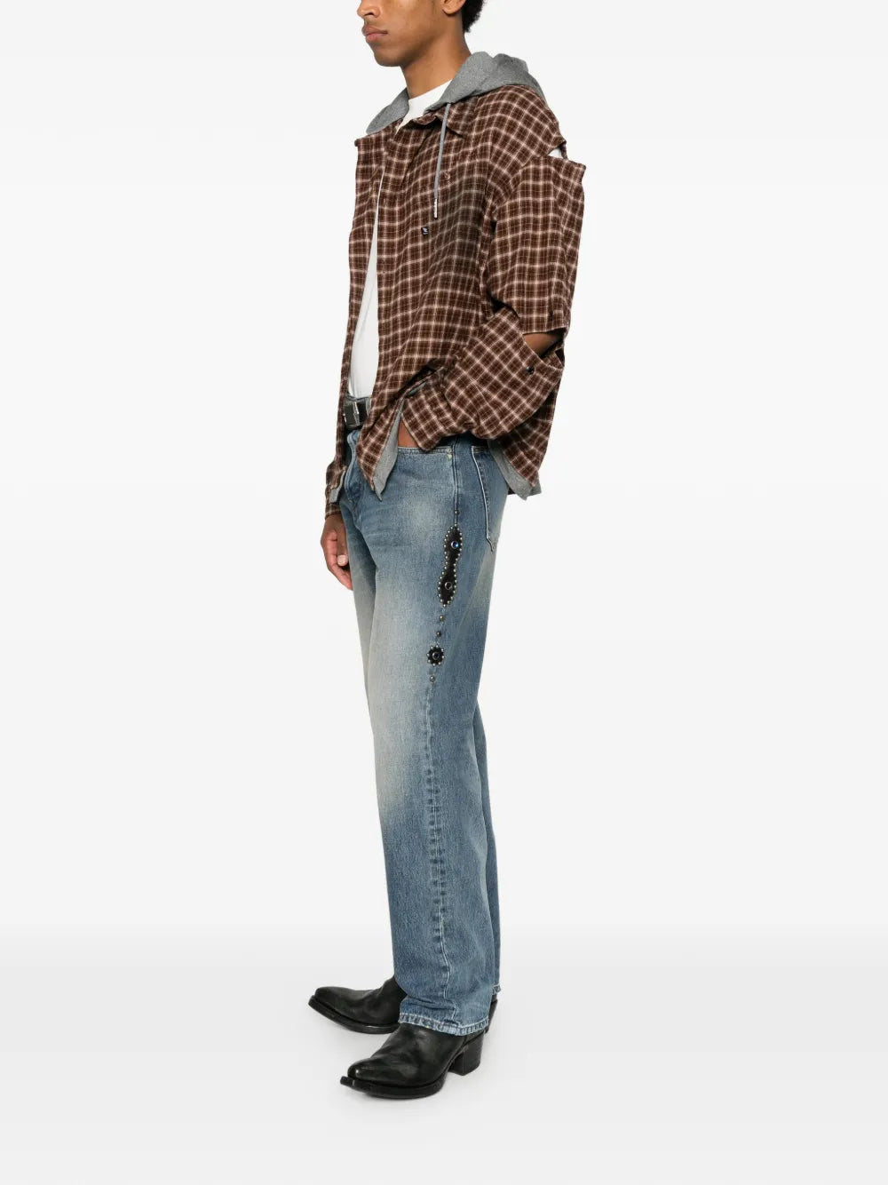 stud-embellishment jeans