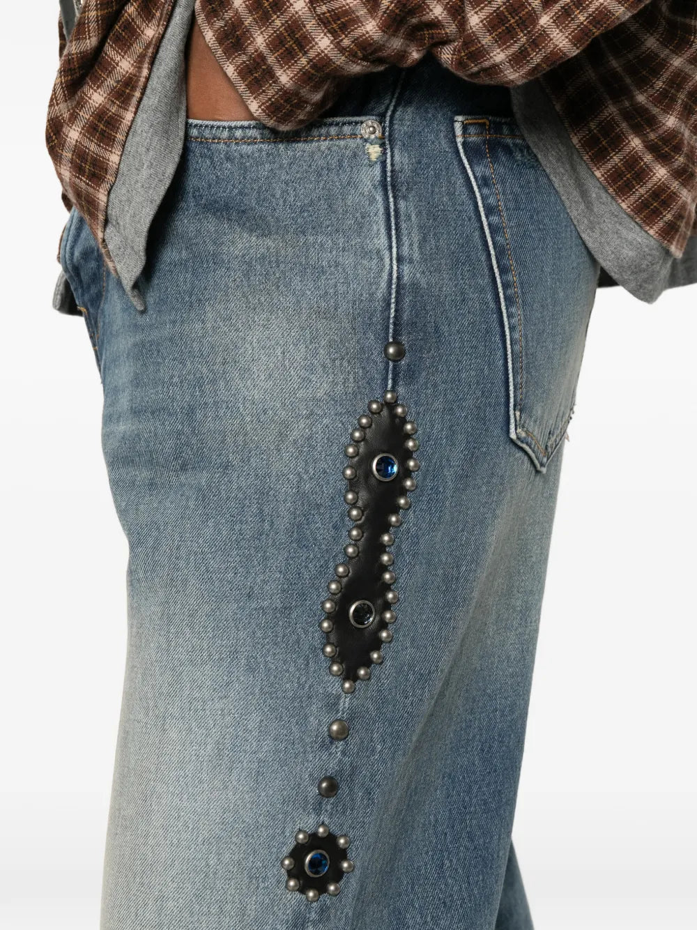 stud-embellishment jeans