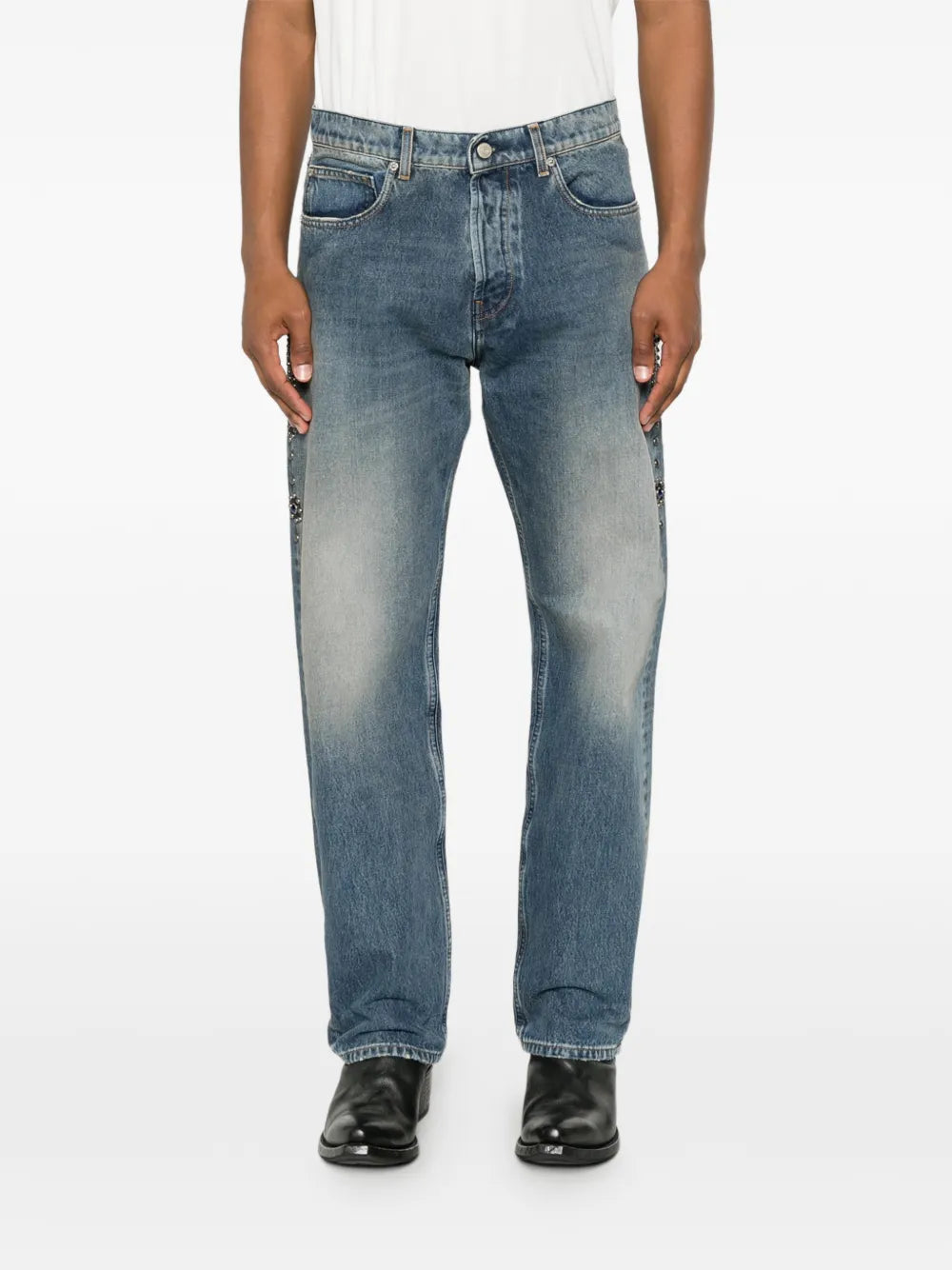 stud-embellishment jeans
