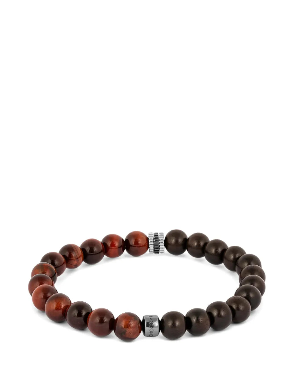 Gear Trio Beaded Tiger-Eye Bracelet