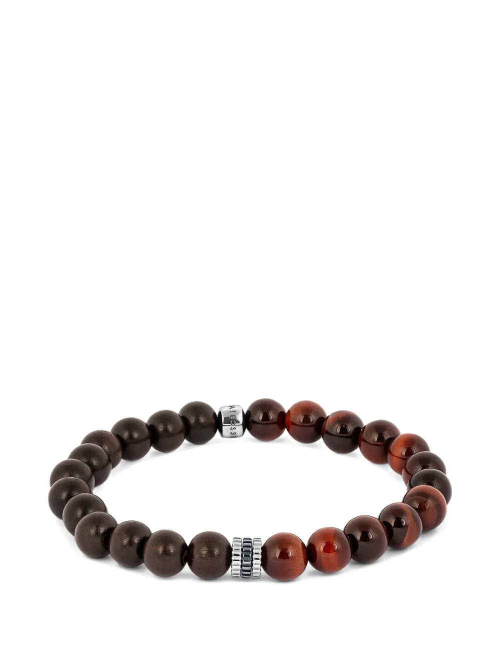 Gear Trio Beaded Tiger-Eye Bracelet