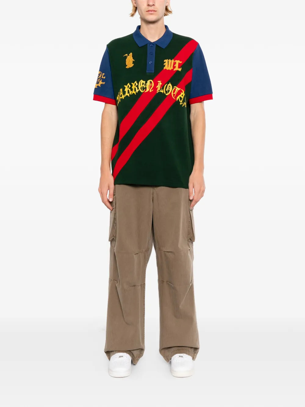 Logo-Embroidered Striped Polo Shirt