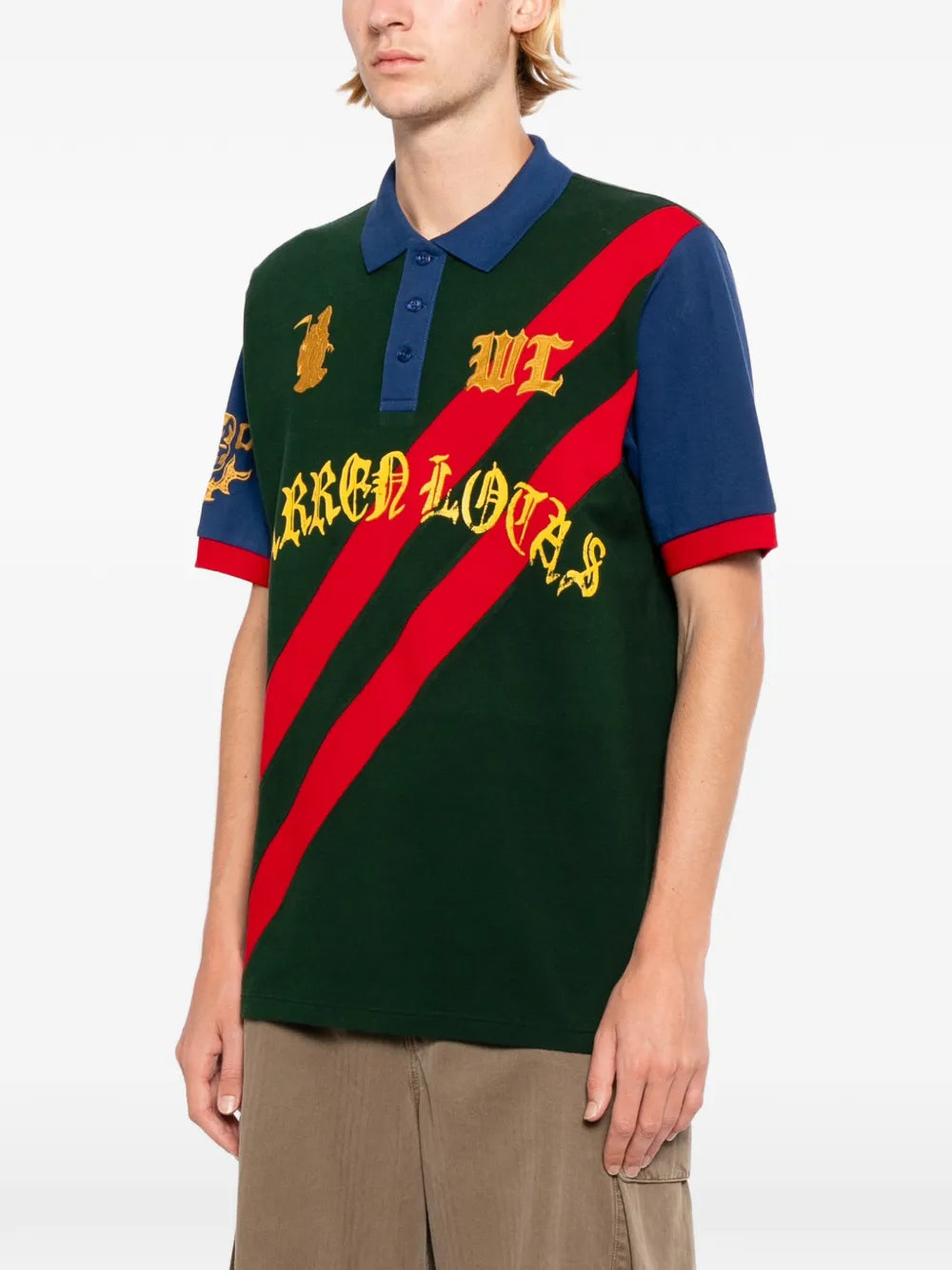 Logo-Embroidered Striped Polo Shirt