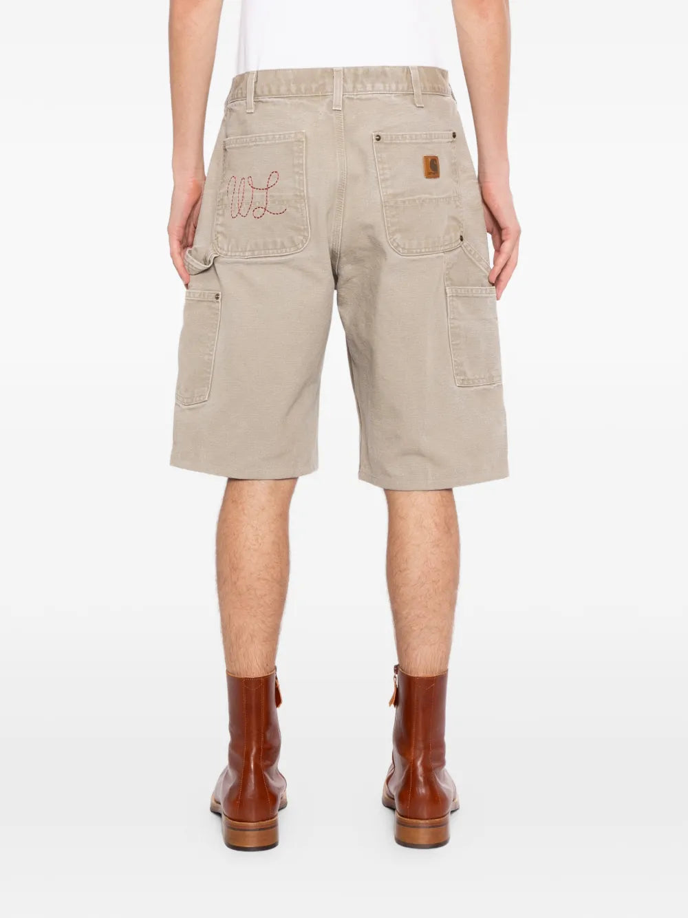Graphic-Print Panelled Shorts