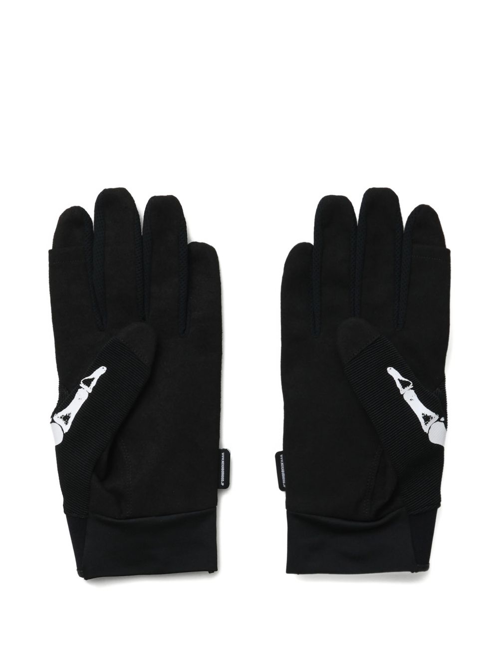 skeleton-print gloves