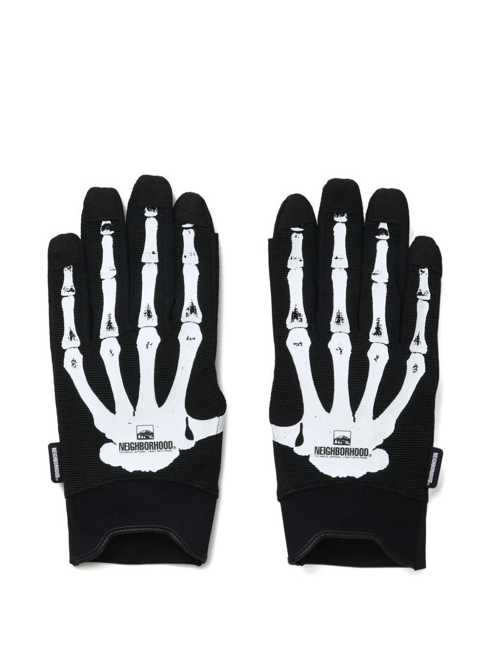 skeleton-print gloves