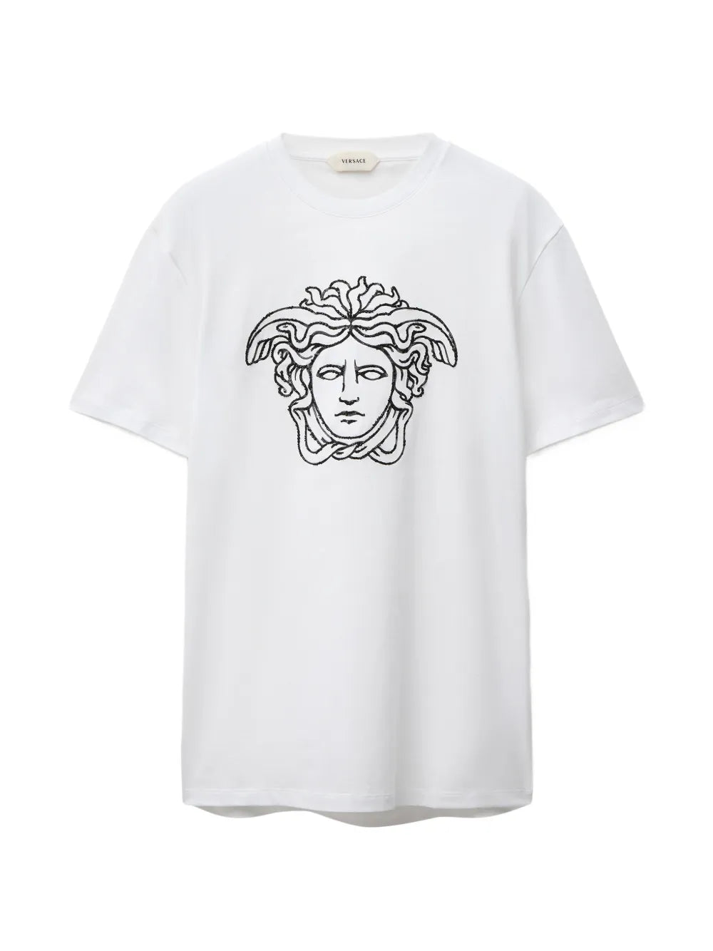 Medusa embroidered-logo cotton-jersey T-shirt